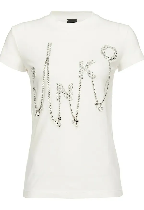 Pinko - T-shirts - Vit - Dam - Storlek: L,S,Xs