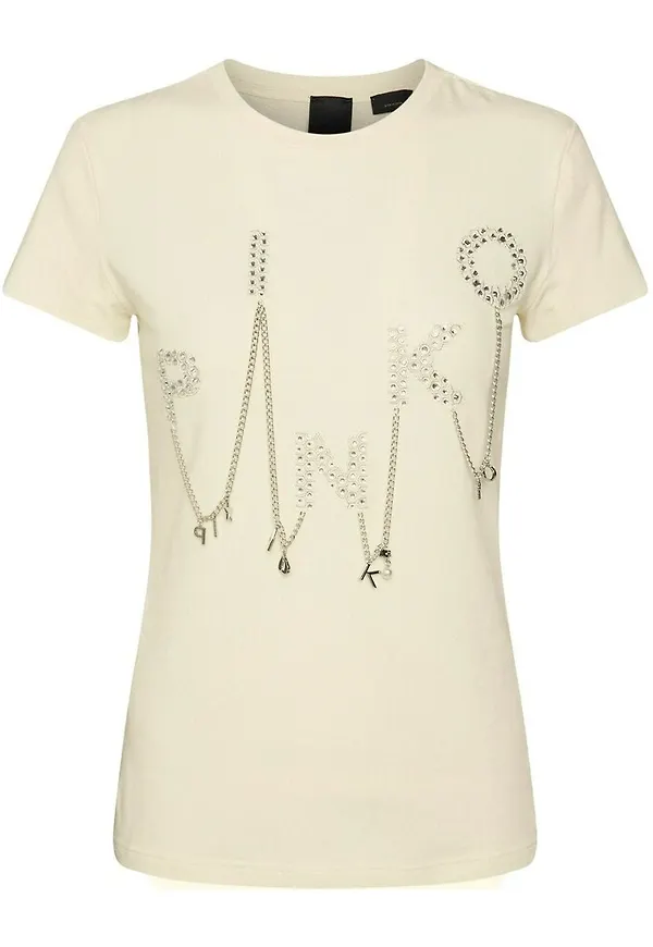 Pinko - T-shirts - Vit - Dam - Storlek: Xl,L,S