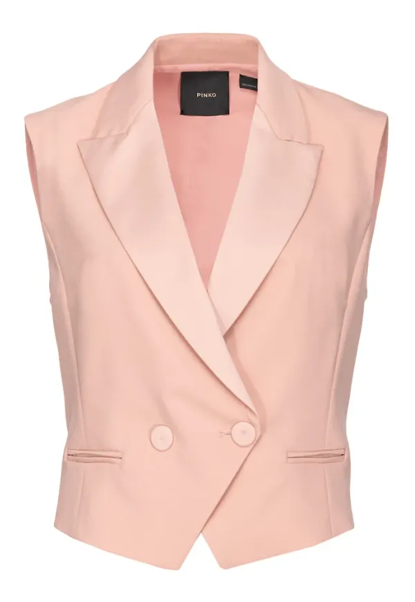 Pinko, Jacka, Dam, S, Polyester, Kort Satinväst