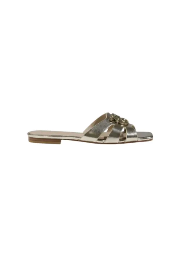 Pinko, Skor, Dam, 41 EU, Läder, Flatsandaler