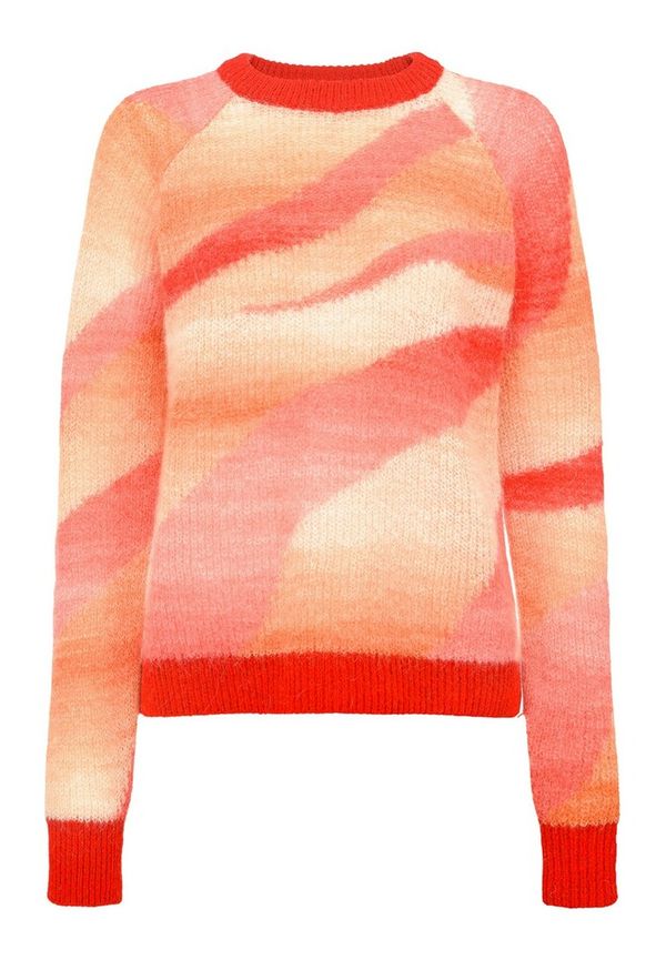 Pinko Candia Alpaca shirt wool jacquard zebra Röd, Dam