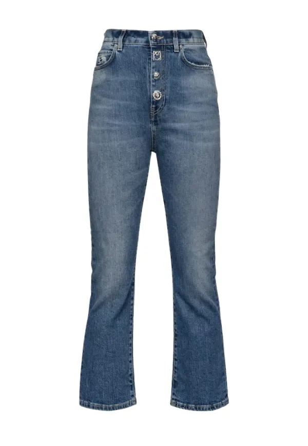 Pinko Cropped Jeans Blå, Dam