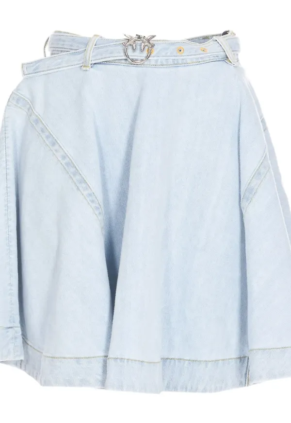 Pinko Denim Skirts Blå, Dam