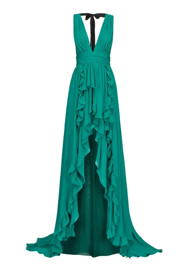 Pinko Kiwi Abito Georgette Grå, Dam