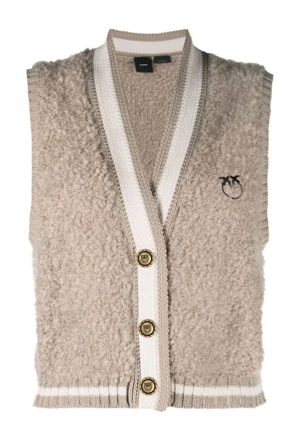 Pinko Kosmopolik gilet Beige, Dam