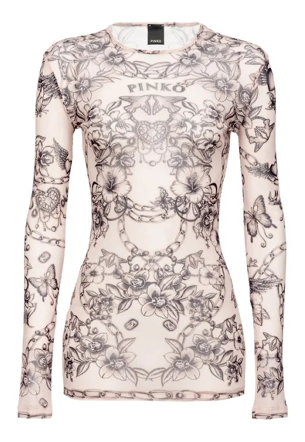 Pinko Long Sleeve Tops Beige, Dam