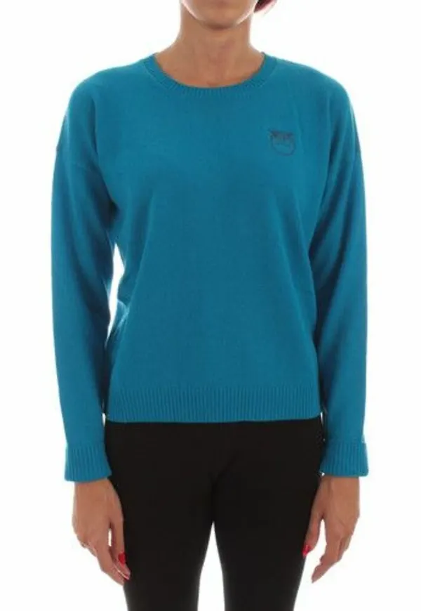 Pinko Round-neck Knitwear Blå, Dam