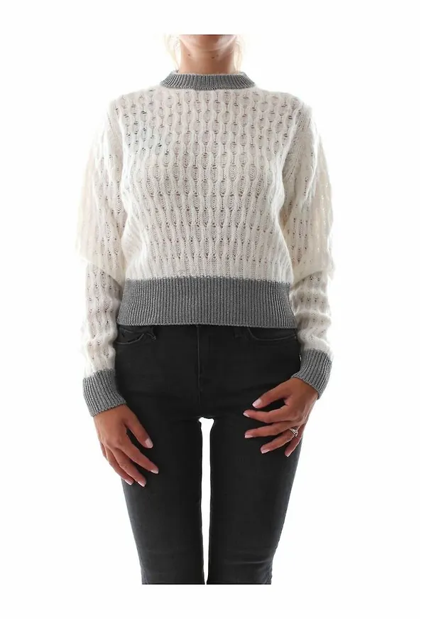 Pinko Round-neck Knitwear Vit, Dam