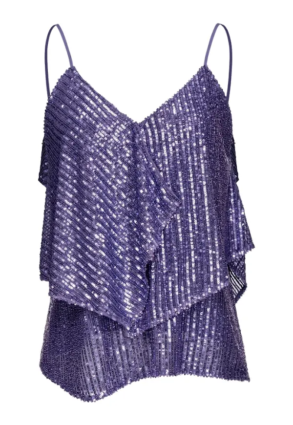 Pinko Sleeveless Tops Lila, Dam