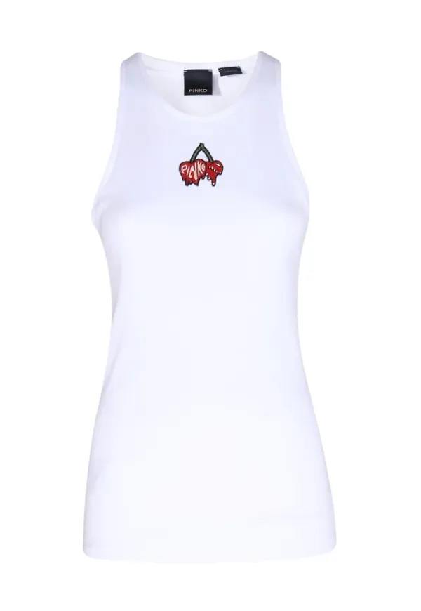 Pinko Sleeveless Tops Vit, Dam