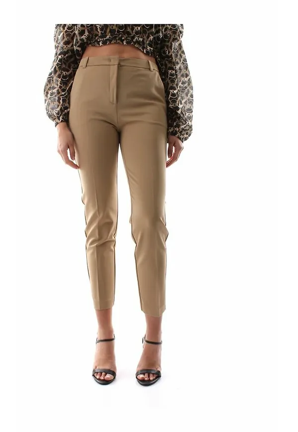 Pinko Slim-fit Trousers Beige, Dam