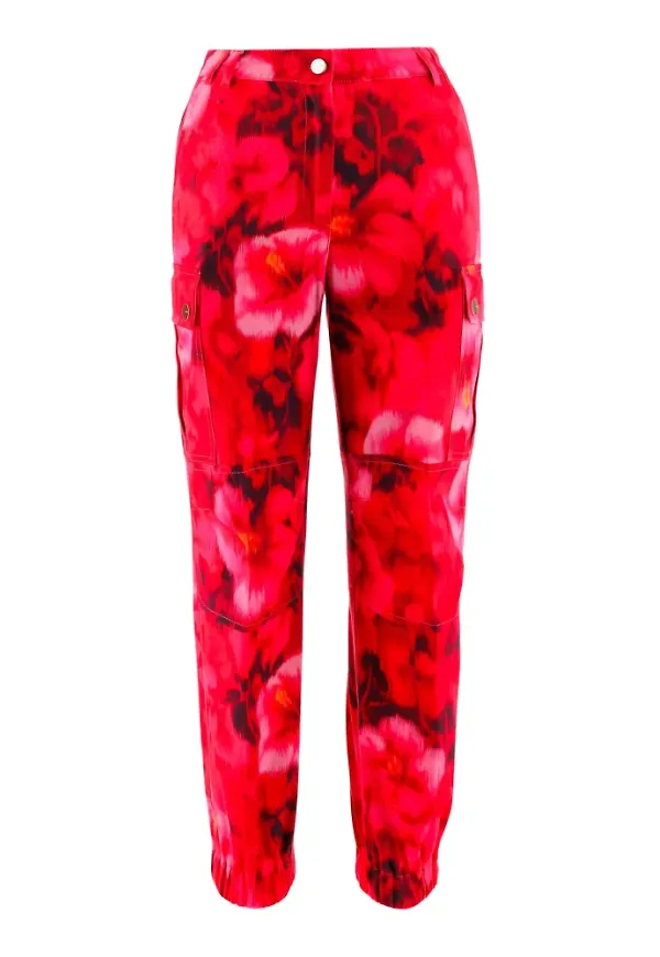 Pinko Slim-fit Trousers Röd, Dam