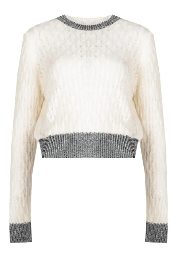 Pinko Stickkläder Beige, Dam