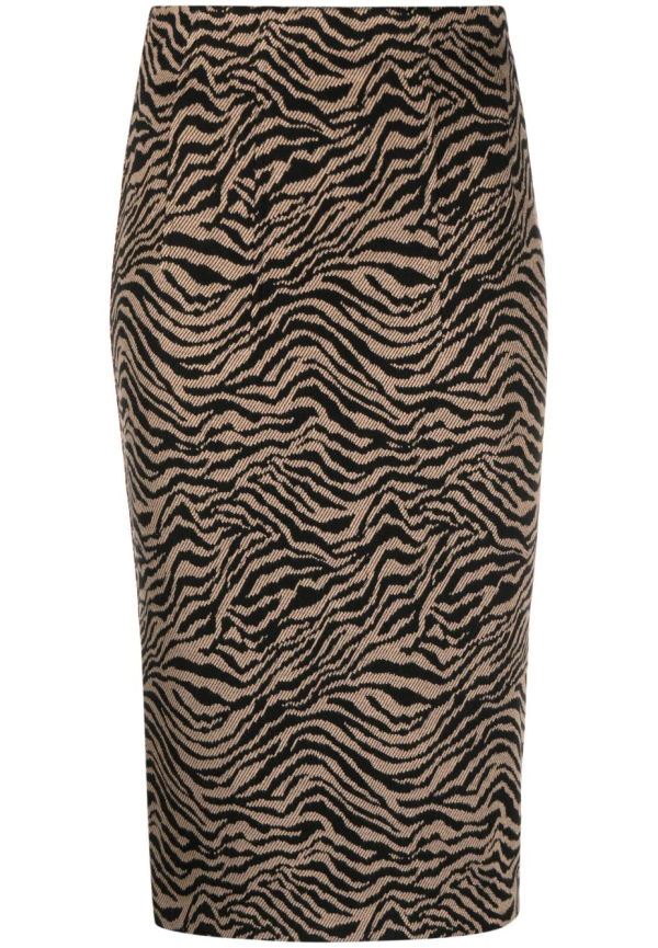 PINKO tigermönstrad pennkjol - Neutral