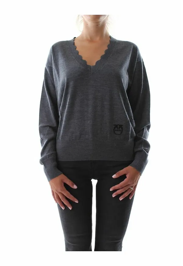 Pinko V-neck Knitwear Grå, Dam