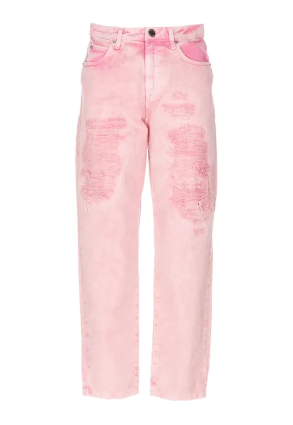 Pinko Wide Jeans Rosa, Dam