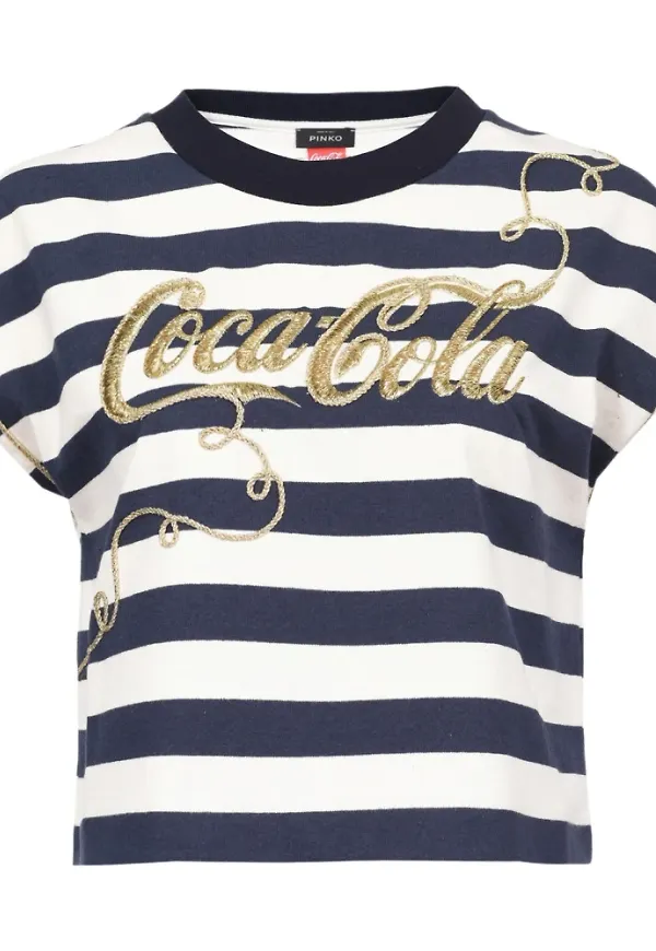 Pinko Womens T-shirt Coca Cola JuniPro article: 1n11wr-y4gf Beige, Dam