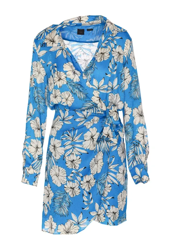 Pinko Wrap Dresses Blå, Dam