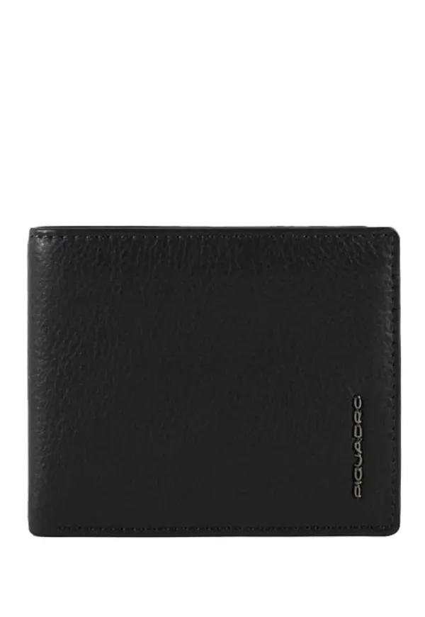 PIQUADRO plånbok med logotyp - Svart