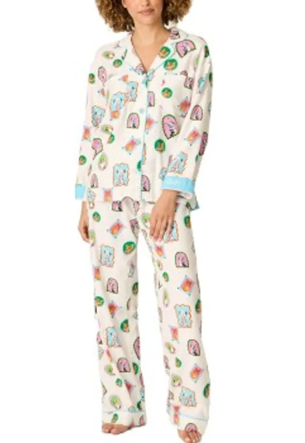 PJ Salvage Flannel Pyjama Flerfärgad bomull Small Dam