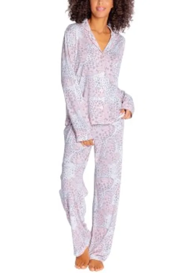 PJ Salvage Playful Prints Pyjama Grå/Rosa Small Dam