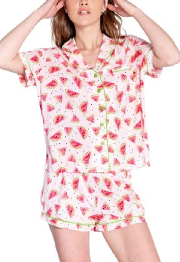 PJ Salvage Pyjamas Playful Prints Rosa Mönstrad Small Dam