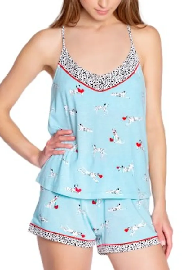 PJ Salvage Short Dalamatian Dog Pyjama Blå Small Dam