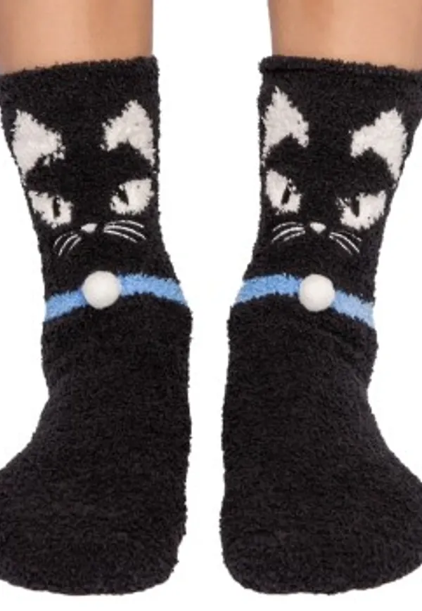 PJ Salvage Strumpor Fun Sock Svart mönstrad polyester One Size Dam