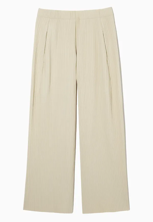 PLEATED ELASTICATED TROUSERS