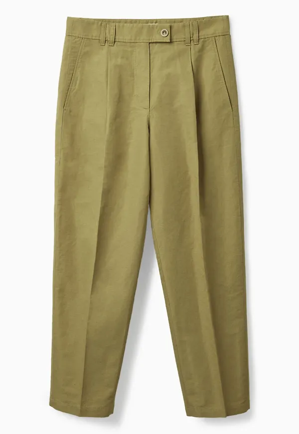 PLEATED LINEN TROUSERS