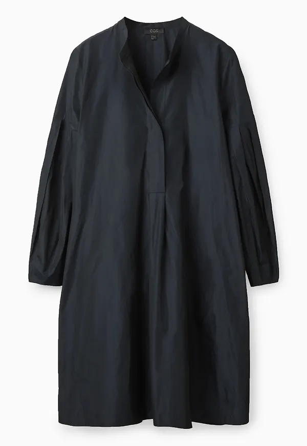 PLEATED SHIRT DRESS