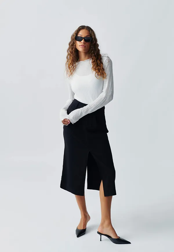 Gina Tricot - Pleated skirt - kjolar - Svart - XL - Dam