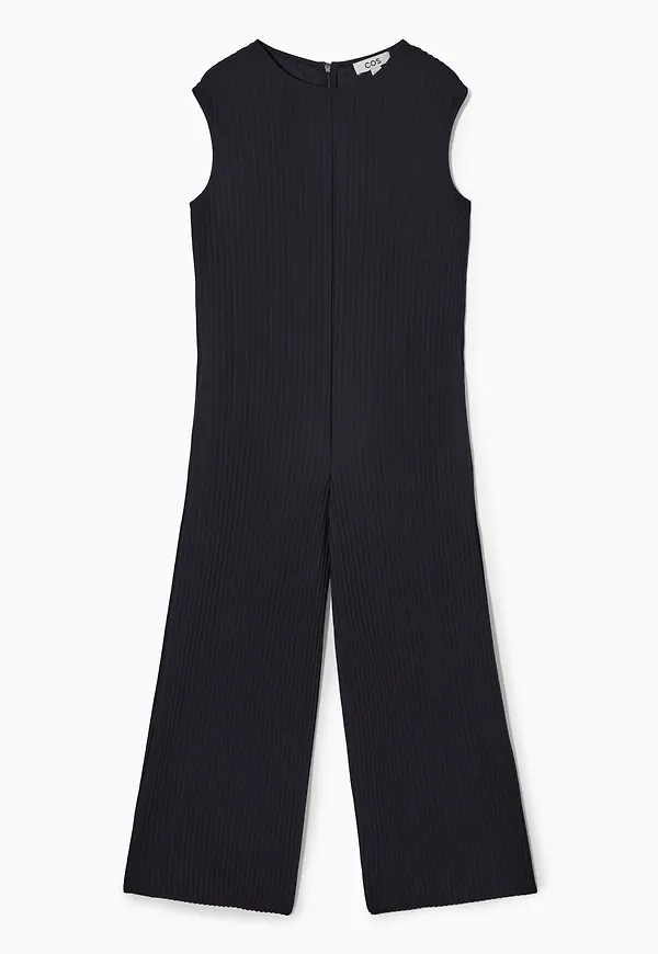 PLEATED WIDE-LEG JUMPSUIT