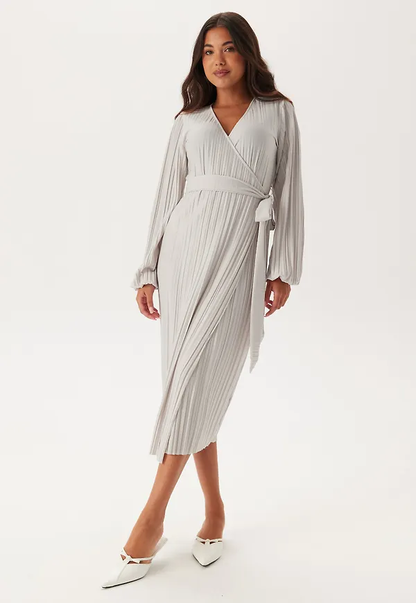 Pleated Wrap Dress