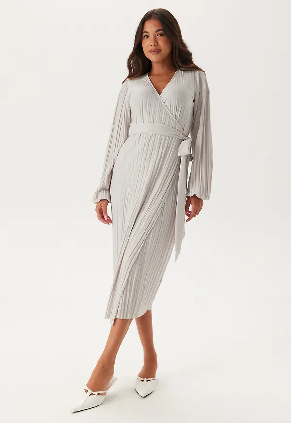 Pleated Wrap Dress