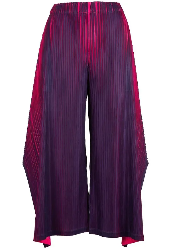 Pleats Please Issey Miyake Alt Blinks plisserade trekvartsbyxor - Rosa