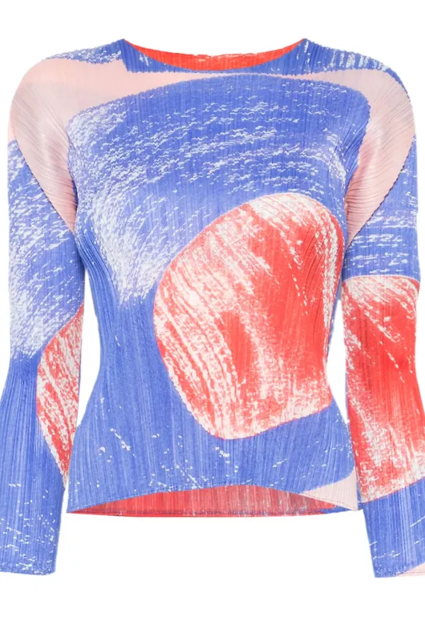 Pleats Please Issey Miyake Backlight topp - Blå