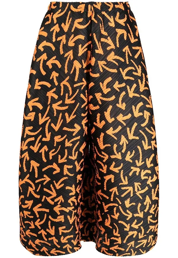 Pleats Please Issey Miyake byxor med plisserad detalj - Svart