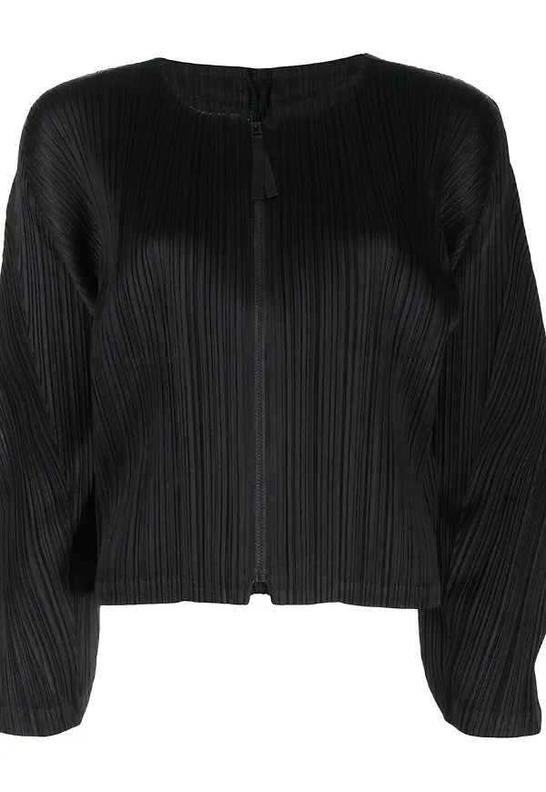Pleats Please Issey Miyake January plisserad kofta - Svart