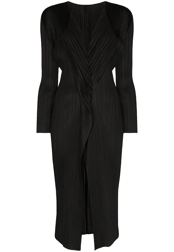 Pleats Please Issey Miyake plisserad kappa - Svart