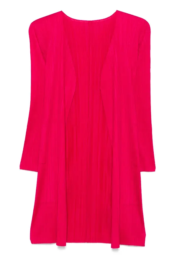Pleats Please Issey Miyake plisserad kofta - Röd