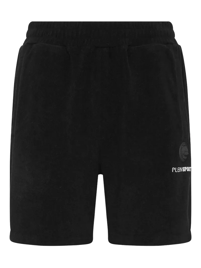 Plein Sport träningsshorts med svampaktig textur - Svart
