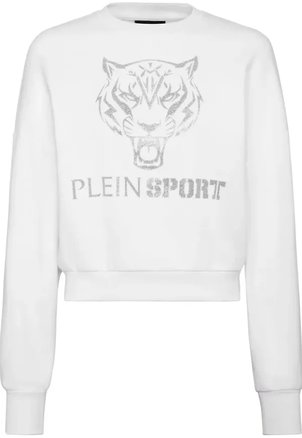 Plein Sport tröja med tigertryck - Vit