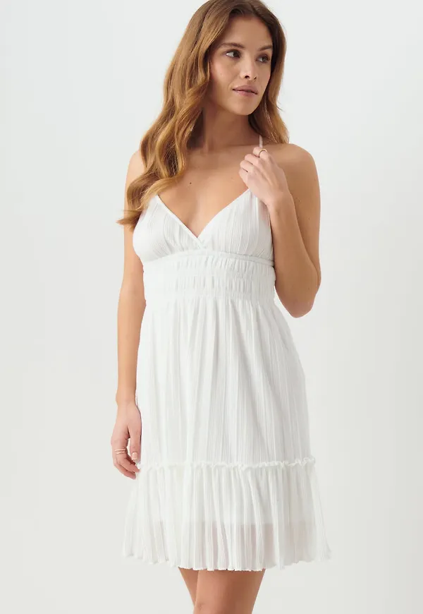Plissé mini dress
