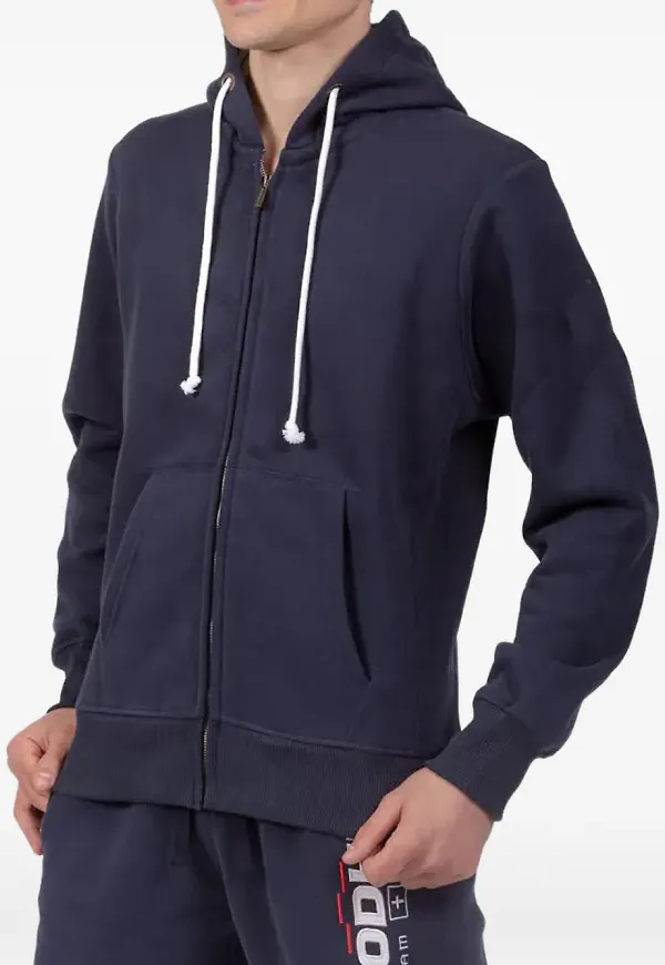 PODHIO hoodie med dragkedja - Blå