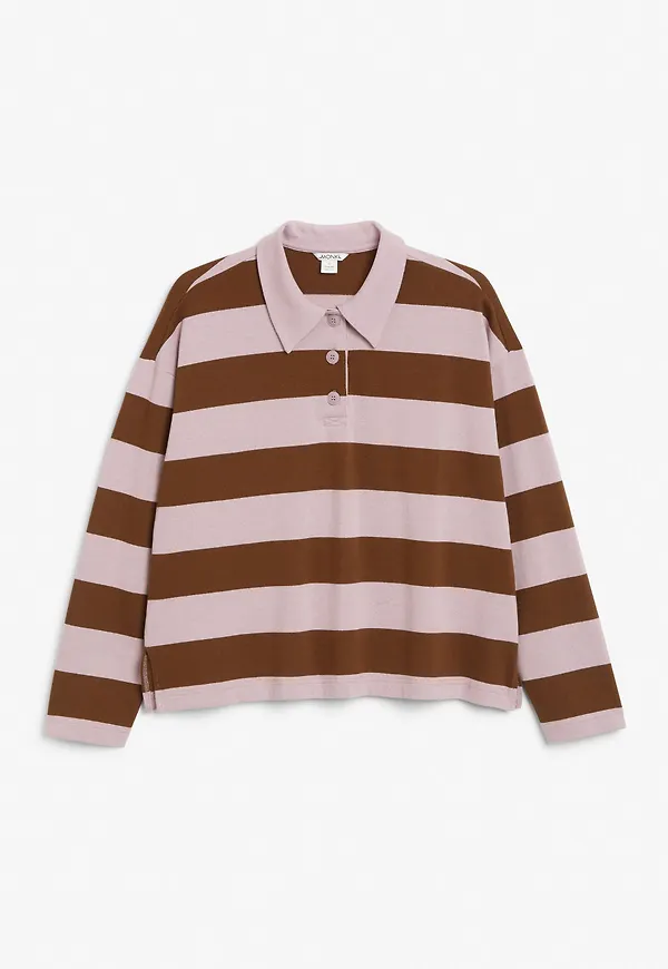 Point collar polo shirt - Beige
