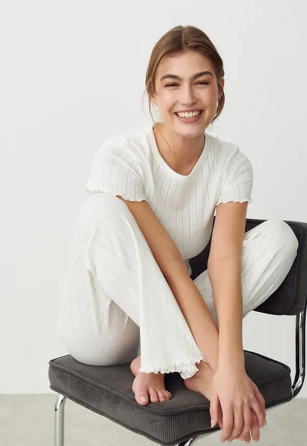 Pointelle pyjamas trousers