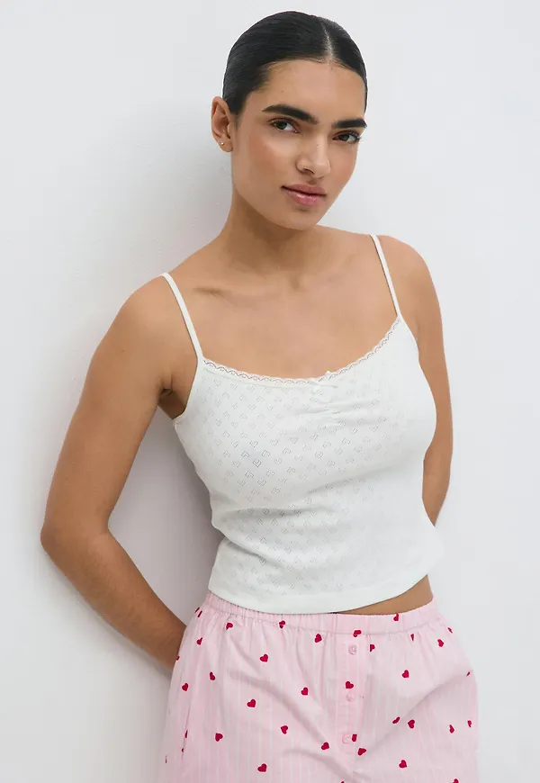 Pointelle singlet