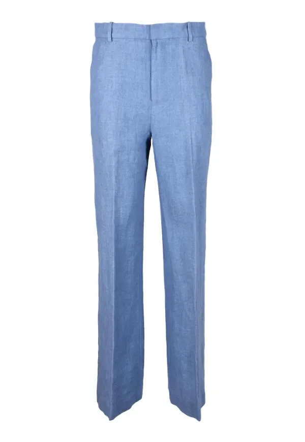 Polo Ralph Lauren, Byxor, Dam, L, Linne, Klassiska linnebyxor med hög midja