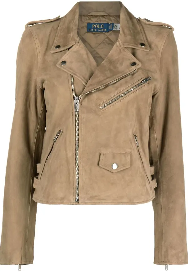 Polo Ralph Lauren asymmetrisk bikerjacka - Neutral